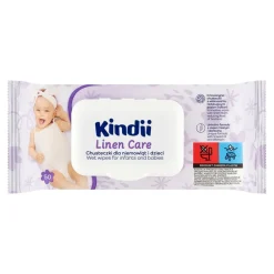 Kindii Linen Care, chusteczki dla niemowląt i dzieci, 50 szt.