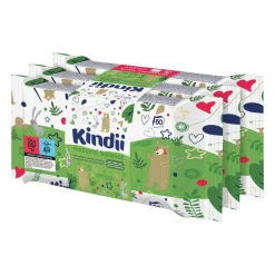 Kindii Natural Balance, chusteczki dla niemowląt i dzieci, 3 x 60 szt.
