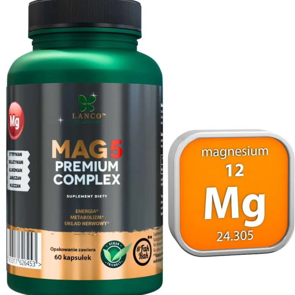 Lanco Nutritions Mag5 Premium Complex, kapsułki, 60 szt.