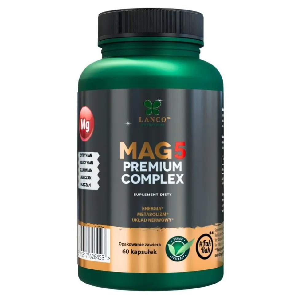 Lanco Nutritions Mag5 Premium Complex, kapsułki, 60 szt.