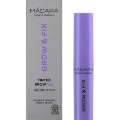 Madara Grow & Fix Tinted Brow Gel, żelowe serum do stylizacji brwi, Smoky Blonde 2, 4,25 ml
