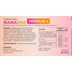 MamaDHA Premium+, kapsułki, 60 szt.