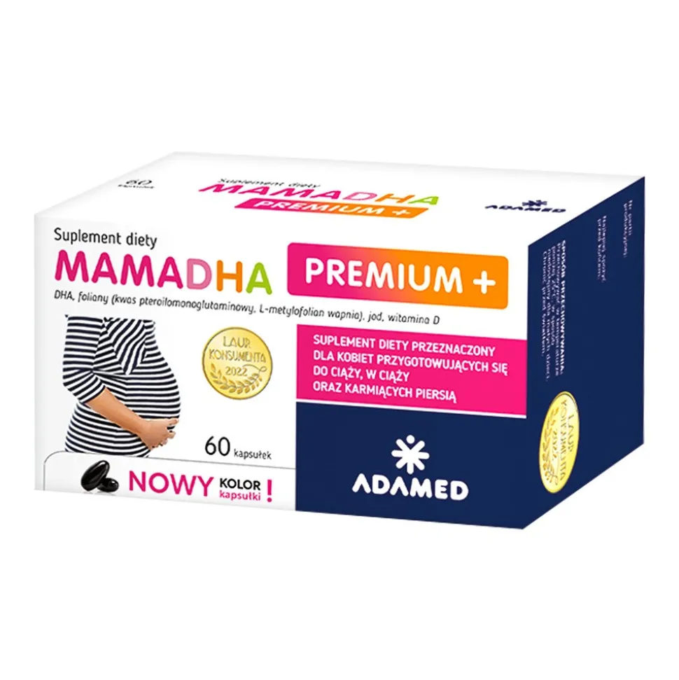 MamaDHA Premium+, kapsułki, 60 szt.
