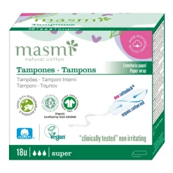 Masmi, tampony bawełniane, Super, 18 szt.