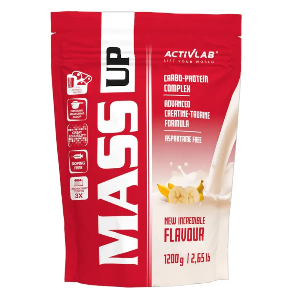 MASS UP Activlab Pharma, smak bananowy, proszek, 1200 g