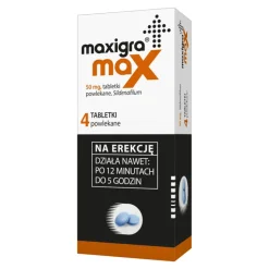 Maxigra Max, 50 mg, tabletki powlekane, 4 szt.