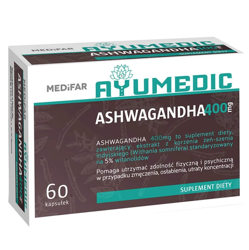 Medifar Ayumedic Ashwagandha, kapsułki, 60 szt.