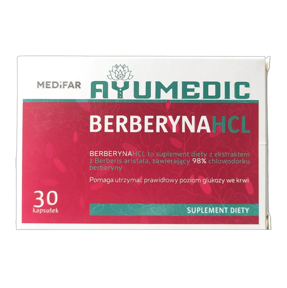Medifar Ayumedic Berberyna HCL, kapsułki twarde, 30 szt.