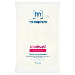 Medispirant, antyperspirant, chusteczki, 20 szt.