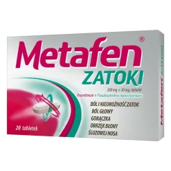 Metafen Zatoki, 200mg+30mg, tabletki powlekane, 20 szt.