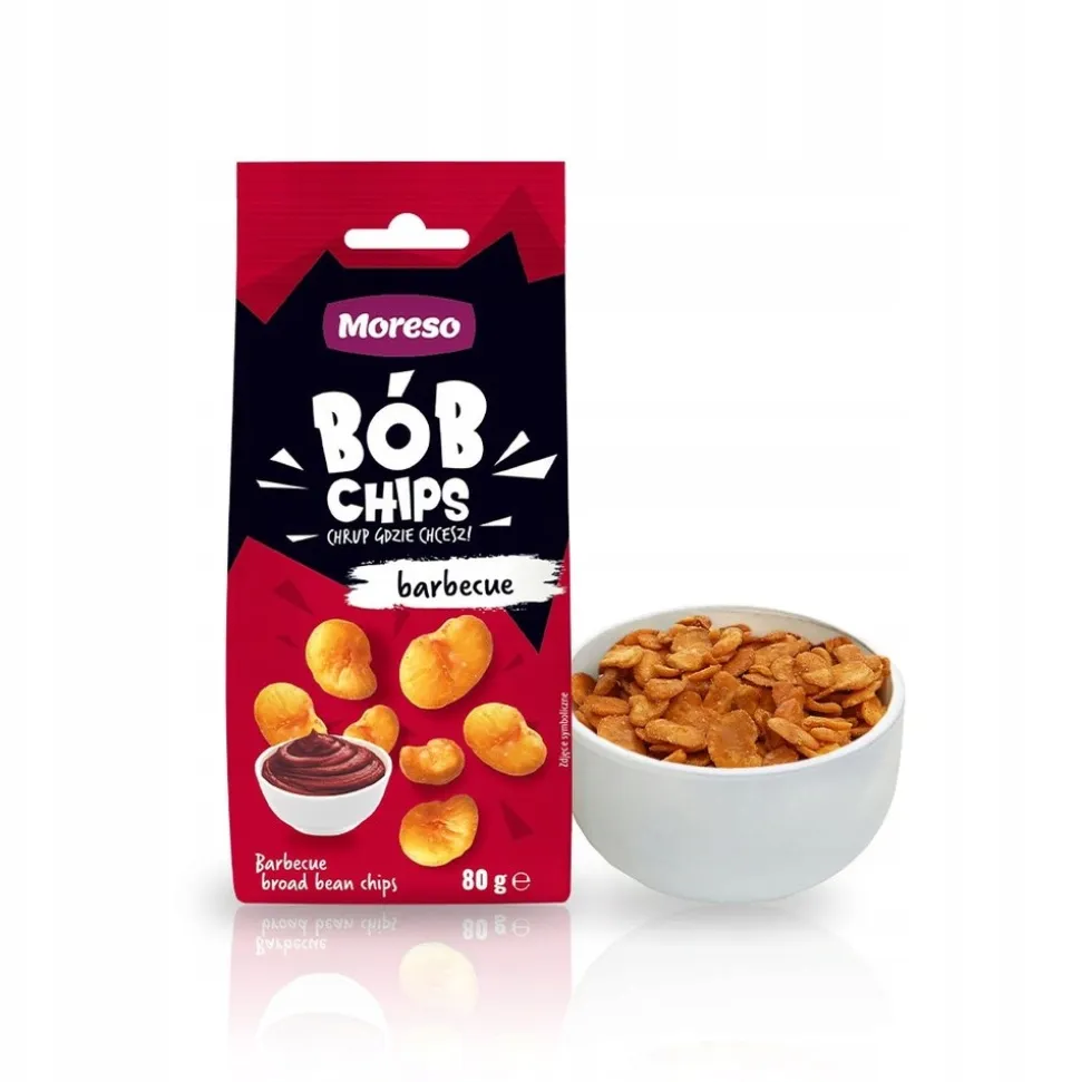 Moreso, Bób Chips Barbecue, 80 g