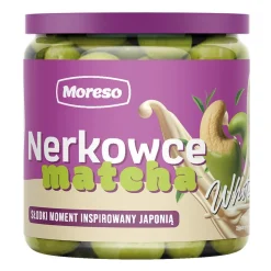 Moreso, orzechy nerkowca w białej czekoladzie z matchą, 140 g