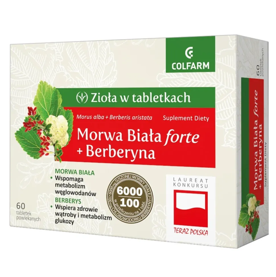 Morwa Biała forte + Berberyna, tabletki, 60 szt.