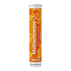 Multiwitamina+, tabletki musujące, smak pomarańczowy, 20 szt.