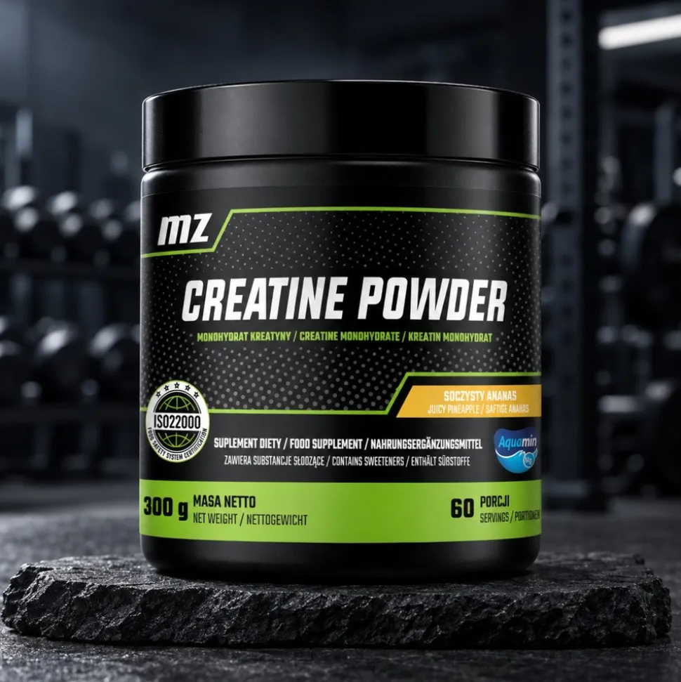MZ Creatine Powder, proszek, smak soczysty ananas, 300 g