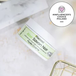 Nacomi Aloe Savon Noir, aloesowe czarne mydło z sokiem z aloesu, 125 g