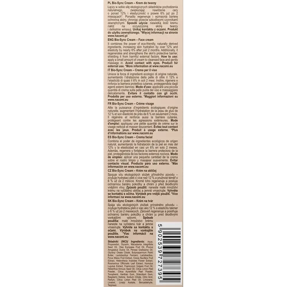 Nacomi Ethic Care Bio-Sync, krem do twarzy, 50 ml
