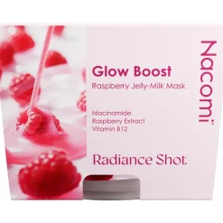 Nacomi Glow Boost Raspberry Jelly-Milk, maska do twarzy, 80 ml