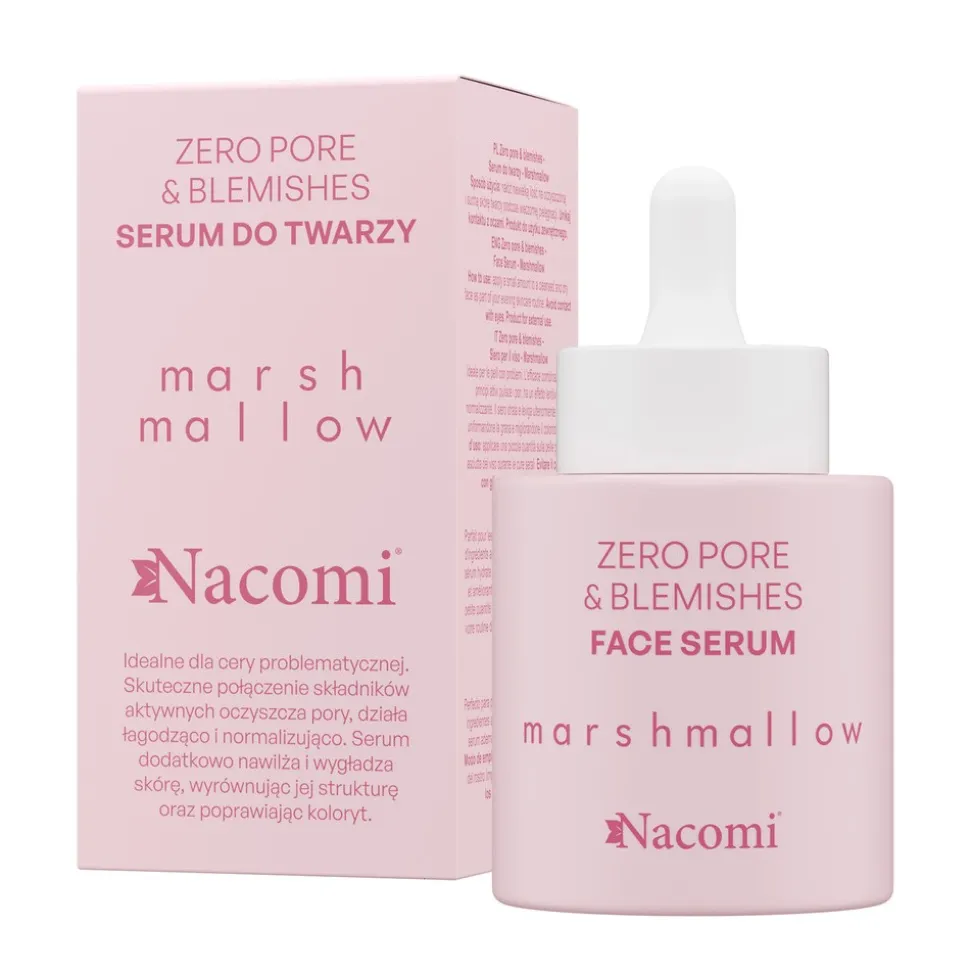 Nacomi Marshmallow, Zero pore & blemishes, serum do twarzy, 30 ml