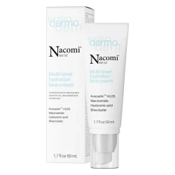 Nacomi Next LVL Dermo, wielopoziomowy krem intensywnie nawilżający, 50 ml