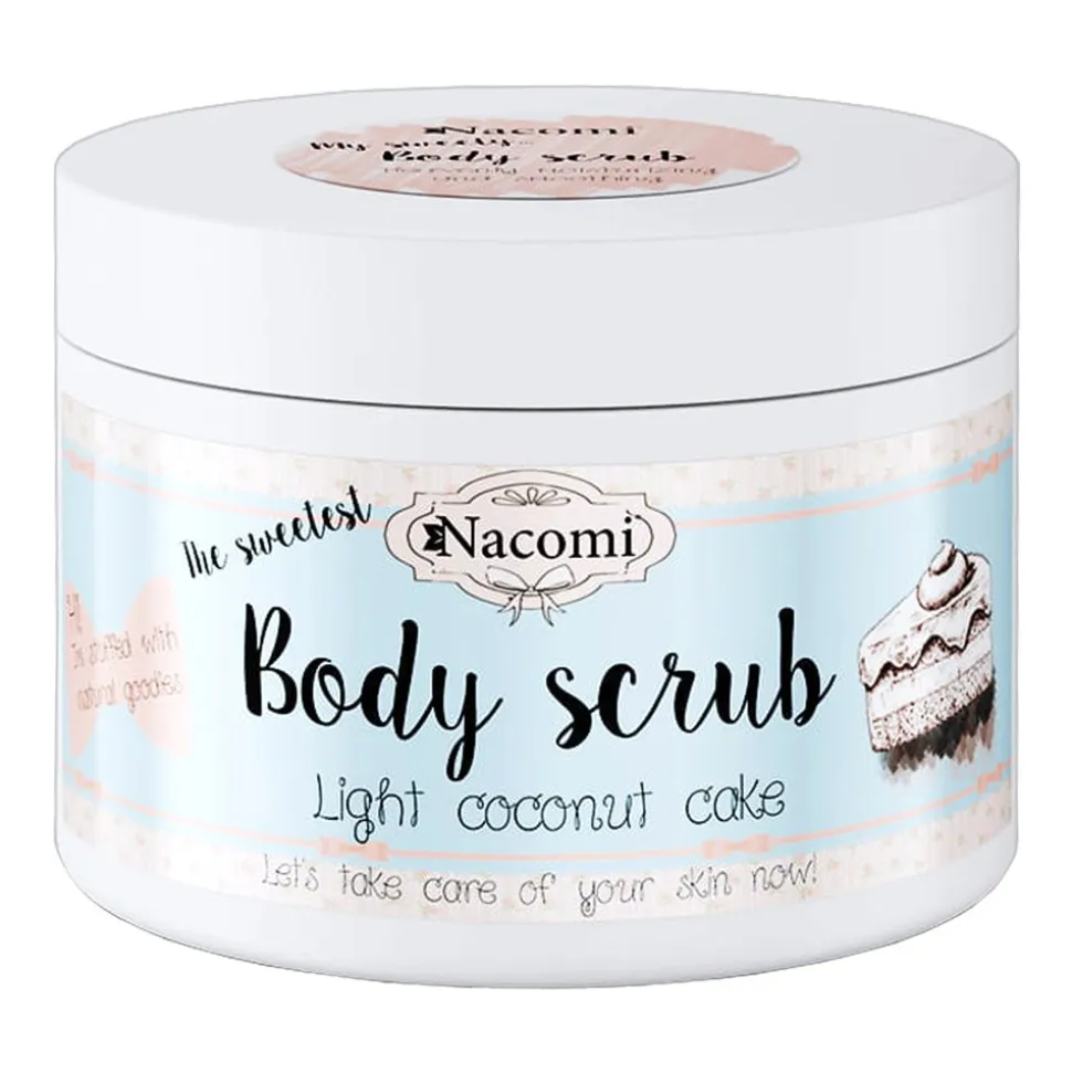 Nacomi, peeling do ciała, lekki kokosowy tort, 200 g