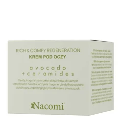 Nacomi Rich&Comfy Regeneration, krem pod oczy Avocado, 15 ml