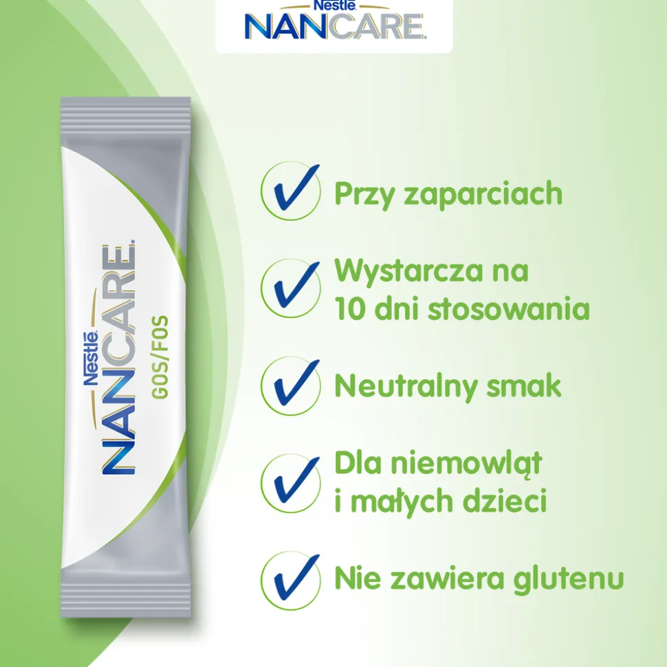 NanCare Flora Equilibrium, proszek, dla niemowląt i małych dzieci, 20 x 2,2 g