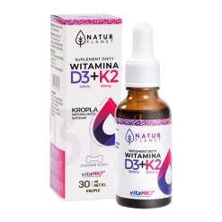 Natur Planet Witamina D3 + K3, krople, 30 ml