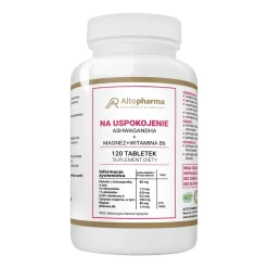 Na Uspokojenie Ashwagandha + Magnez + Witamina B6, tabletki, 120 szt.