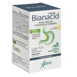 NeoBianacid, tabletki do ssania o smaku cytrynowym na refluks i zgagę do ssania, 45 szt.