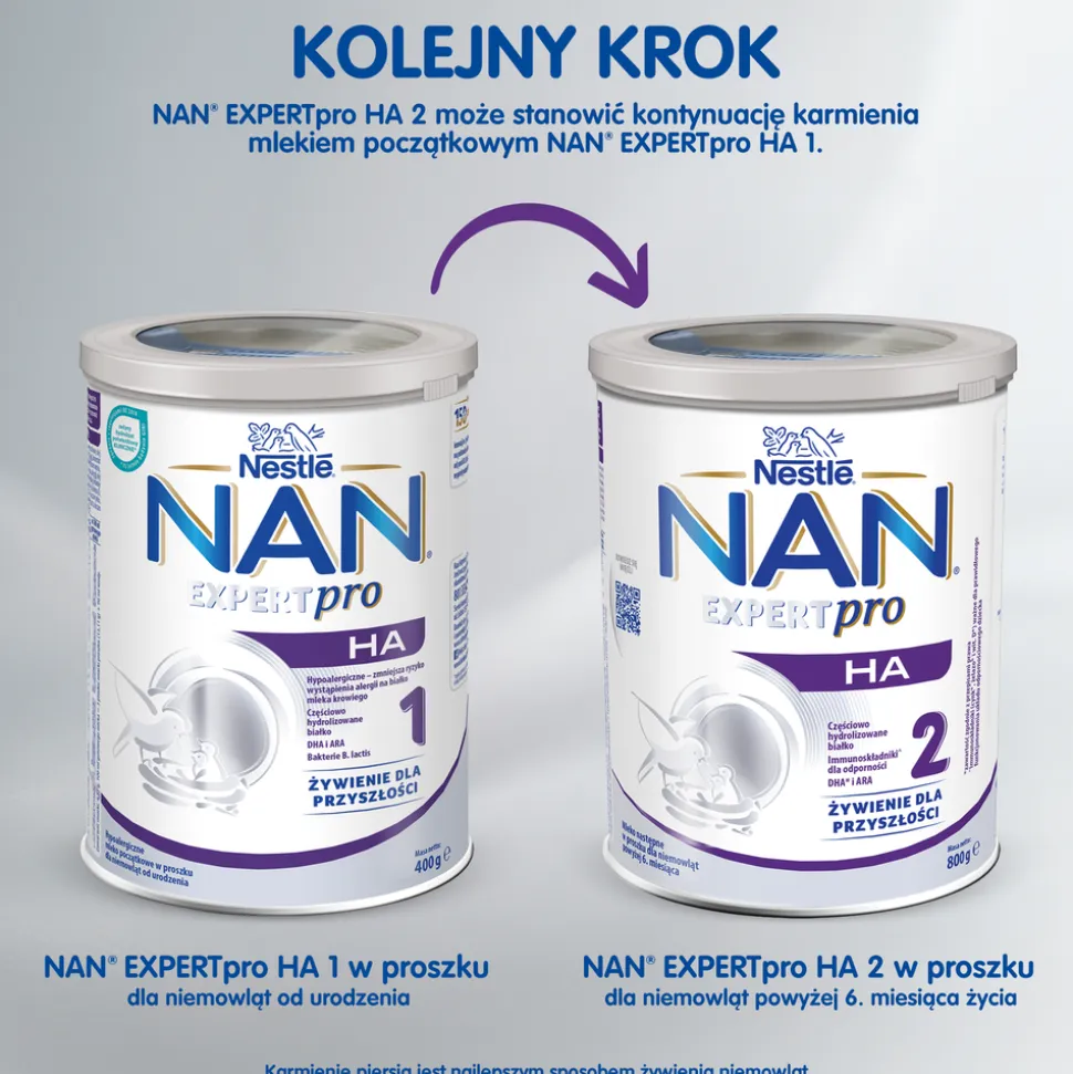 Nestle Nan Expertpro HA 1, mleko początkowe, dla niemowląt od urodzenia, 400 g
