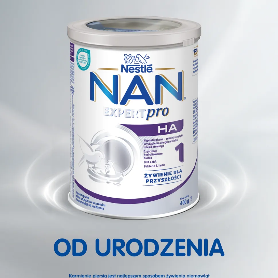 Nestle Nan Expertpro HA 1, mleko początkowe, dla niemowląt od urodzenia, 400 g