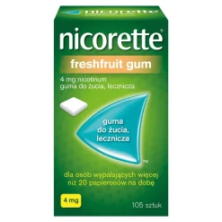 Nicorette FreshFruit Gum, 4 mg, guma do żucia, 105 szt.
