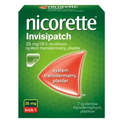 Nicorette Invisipatch, 25 mg/16 h, plastry transdermalne, 7 szt.