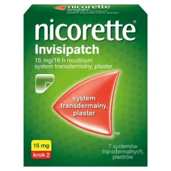Nicorett invisipatch, 15 mg, plastry transdermalne, 7 szt.
