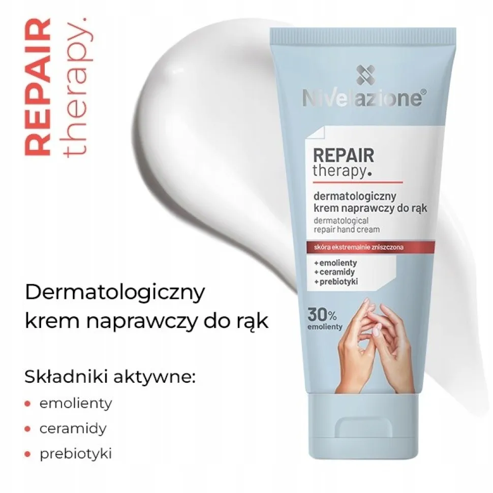 Nivelazione, dermatologiczny krem naprawczy do rąk, 80 ml