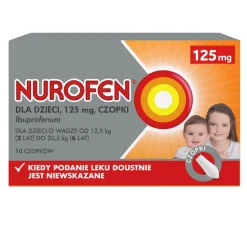 Nurofen dla dzieci, 125 mg, czopki, 10 szt.