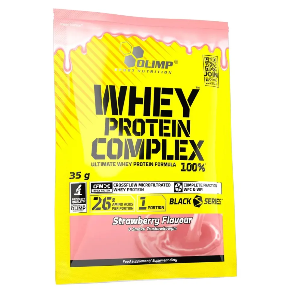 Olimp Whey Protein Complex 100%, proszek, smak truskawkowy, 35 g