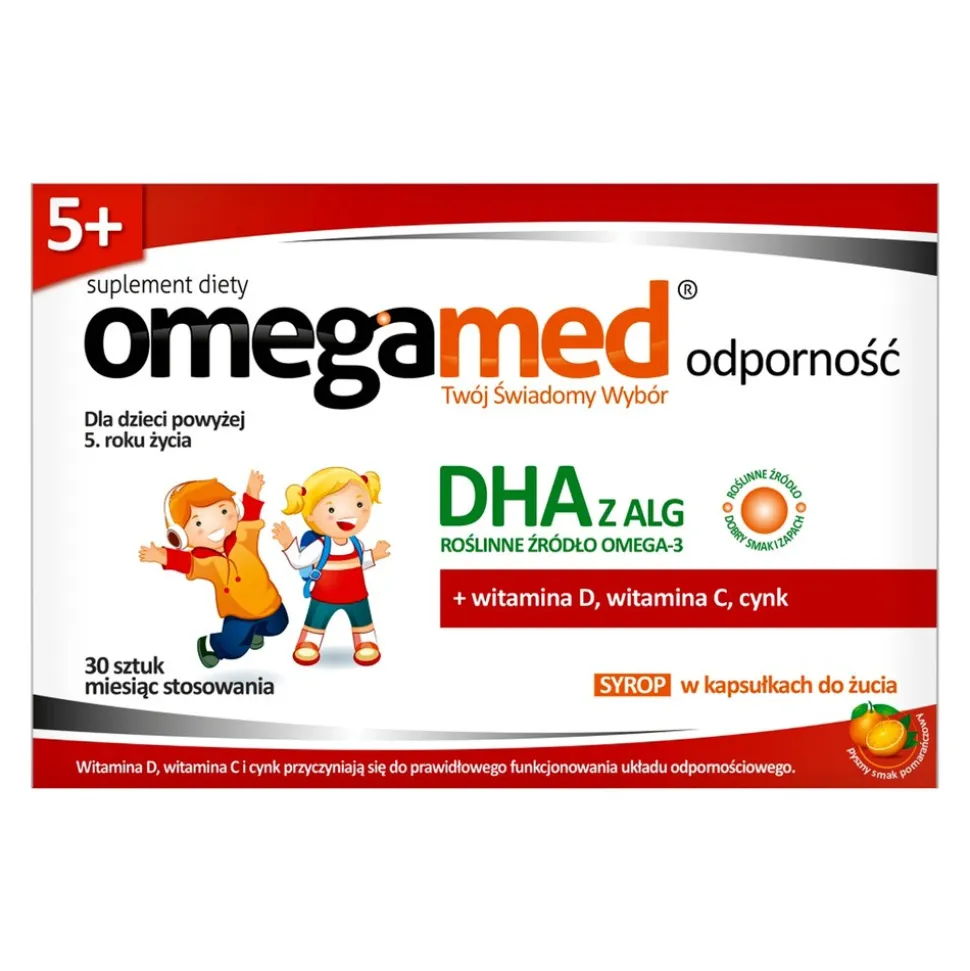 Omegamed Odporność 5+, syrop w kapsułkach do żucia, 30 szt.