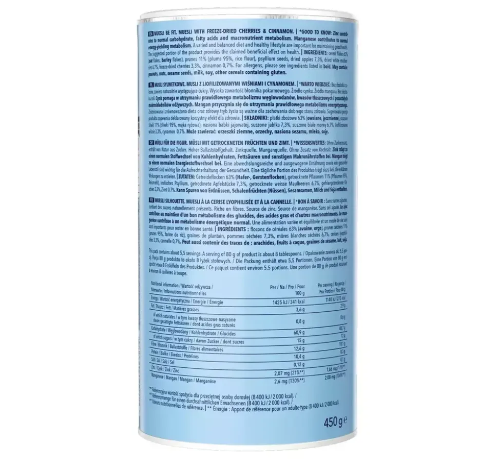 OneDayMore Muesli BeFit Sylwetkowe, 450 g