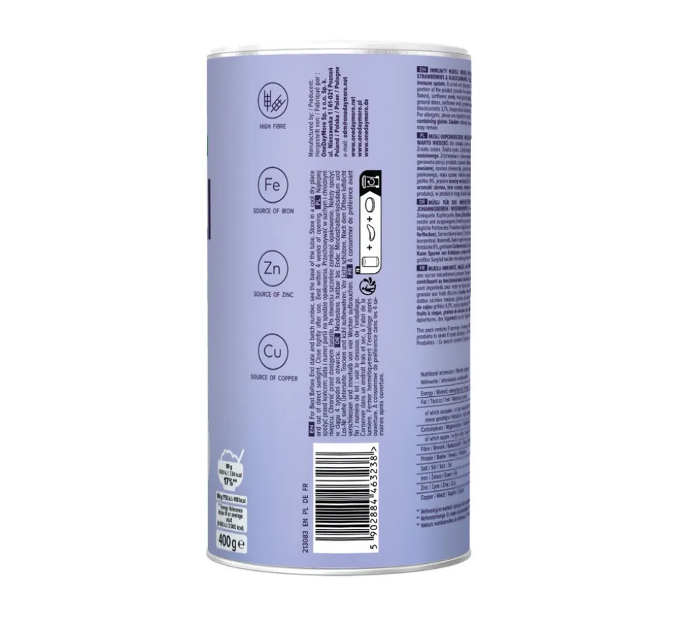 OneDayMore Muesli Immunity Odpornościowe, 400 g