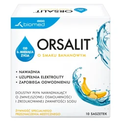 Orsalit, proszek o smaku bananowym, 10 saszetek
