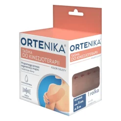 Ortenika, taśma do kinezjoterapii, 5 cm x 5 m, cielista, 1 rolka