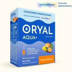 Oryal Aqua+, saszetki z proszkiem, smak mango-marakuja, 14 szt.