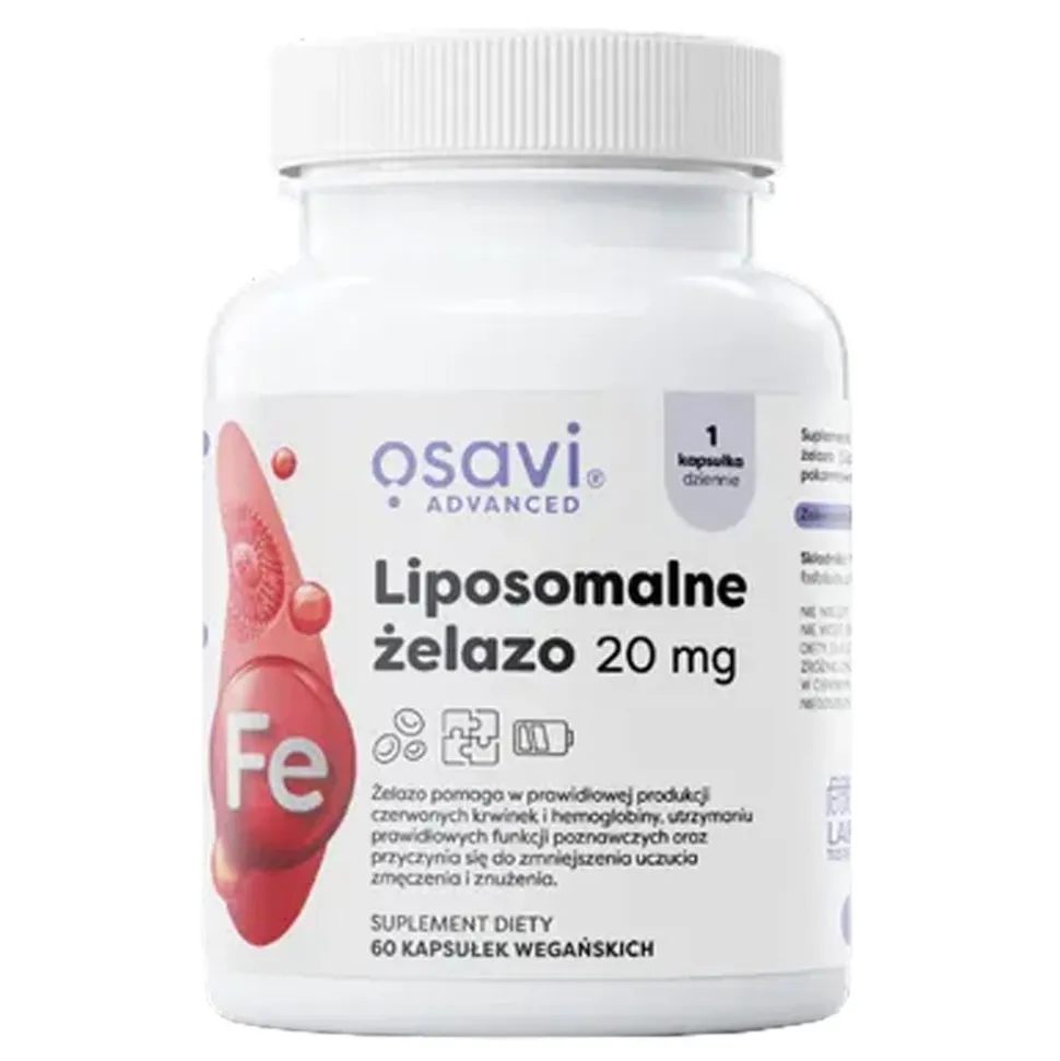 Osavi Advanced Liposomalne żelazo 20 mg, kapsułki twarde, 60 szt.