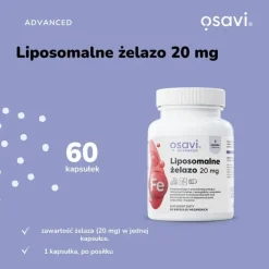Osavi Advanced Liposomalne żelazo 20 mg, kapsułki twarde, 60 szt.