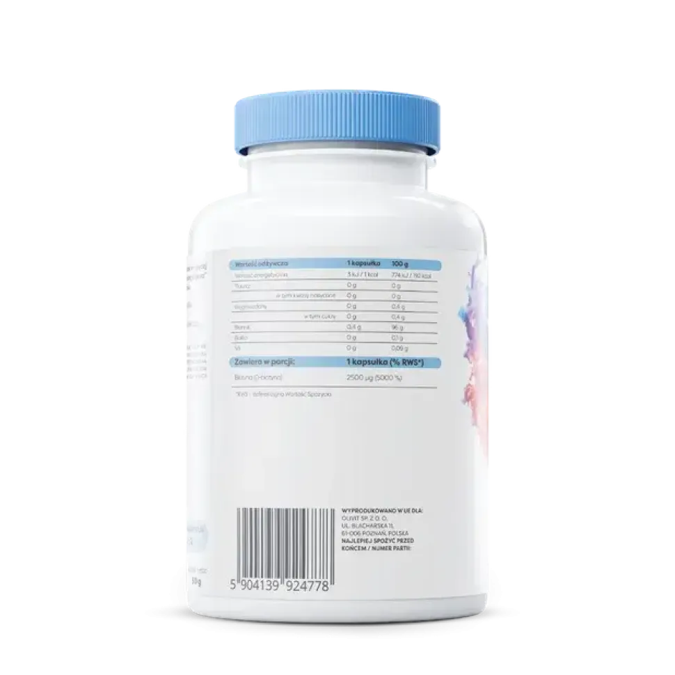 Osavi Biotyna 2500 μg, kapsułki twarde, 180 szt.