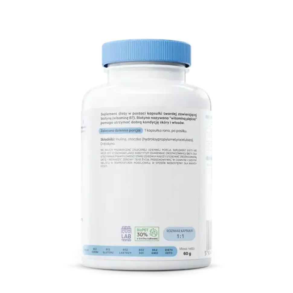 Osavi Biotyna 2500 μg, kapsułki twarde, 180 szt.