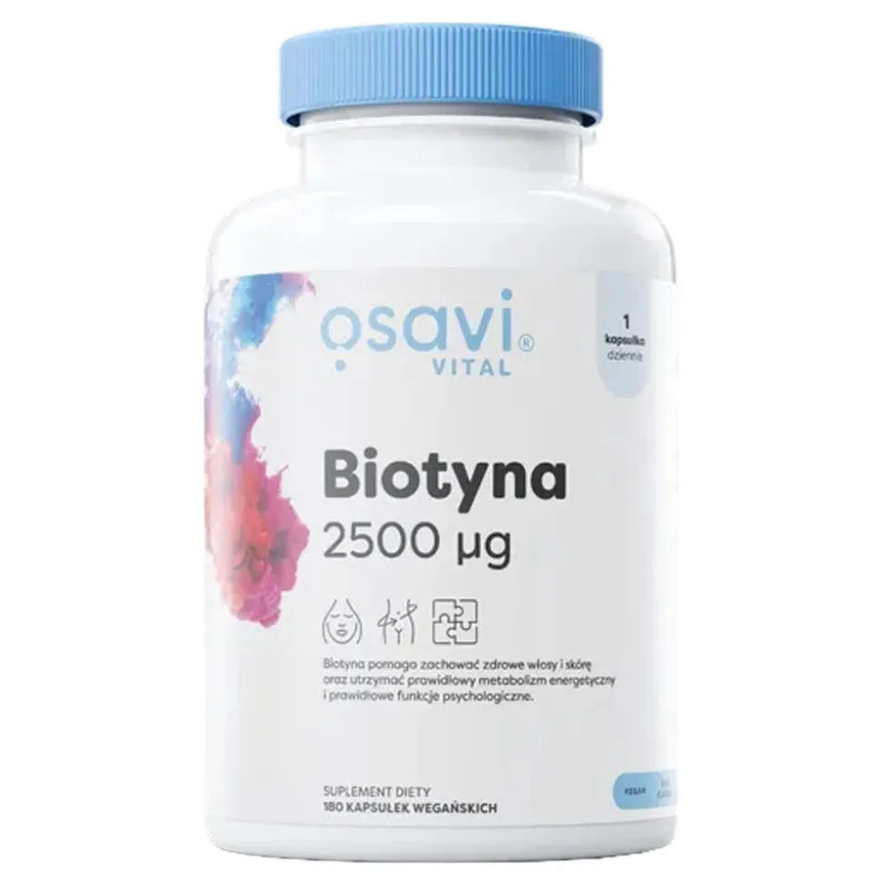Osavi Biotyna 2500 μg, kapsułki twarde, 180 szt.