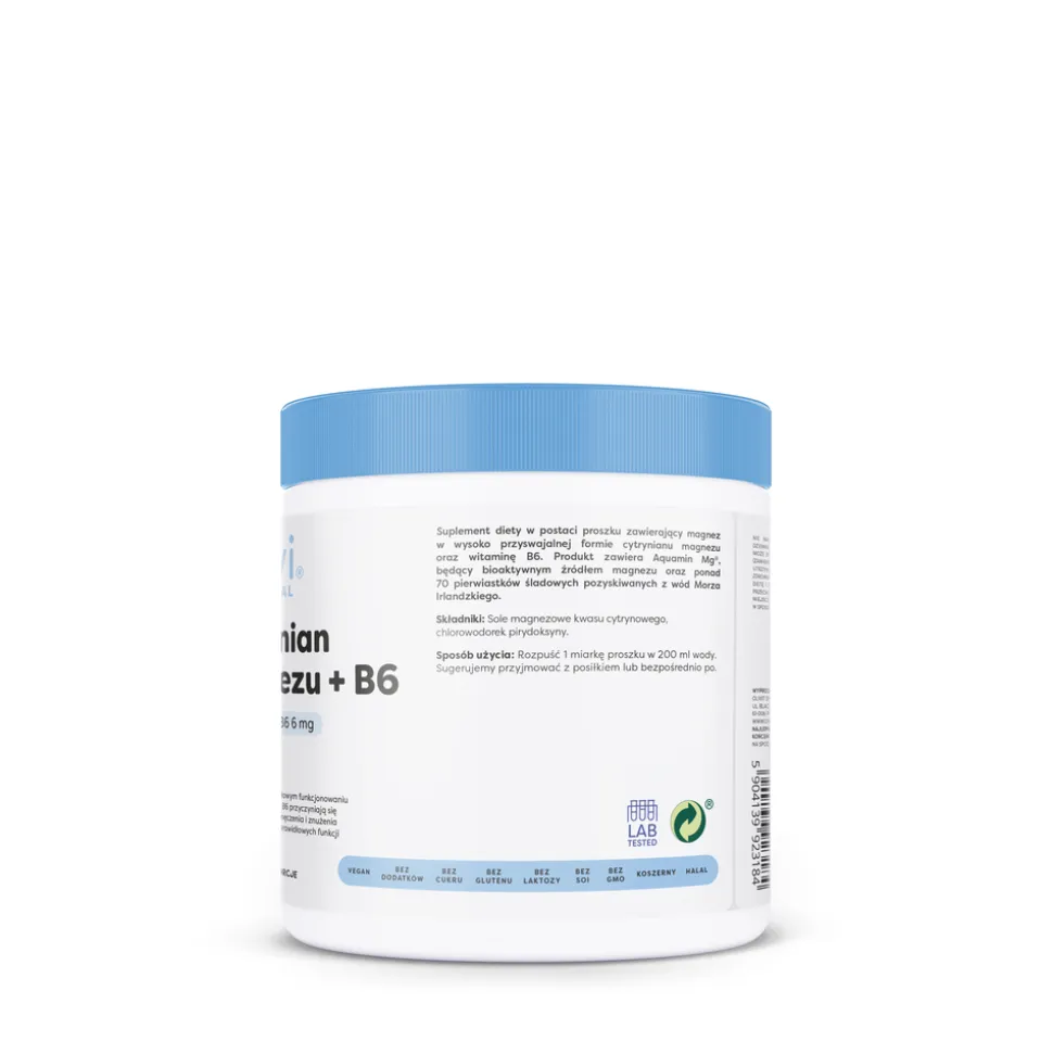 Osavi Cytrynian magnezu + B6, proszek, 250 g